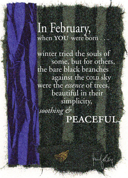 BD122 February Birthday Card or Original Collage