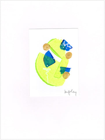 Wedges & Dots Mini Abstract Painting
